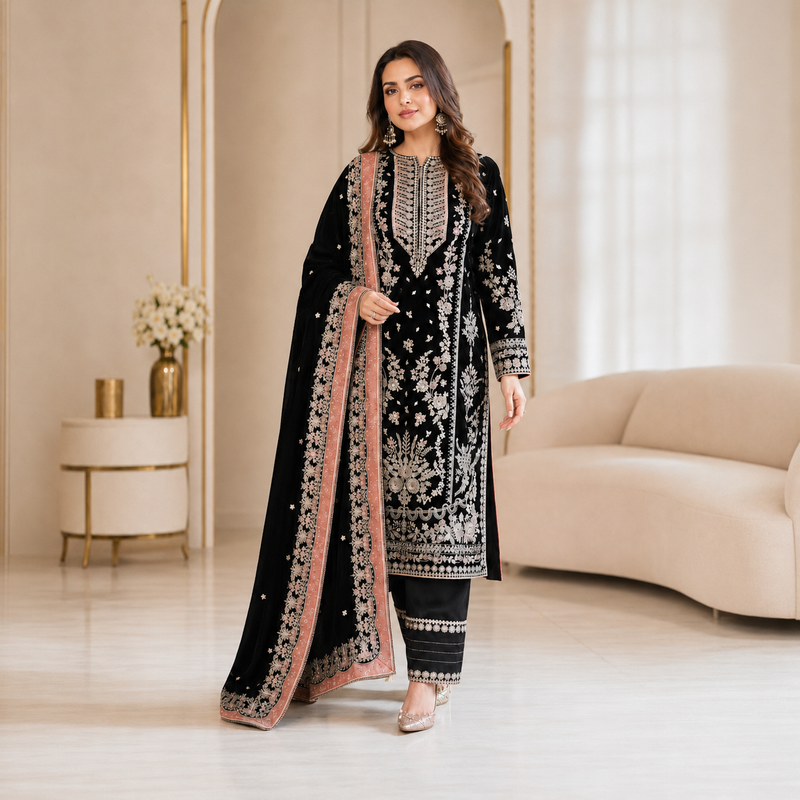 3 Piece Embroidered Suits